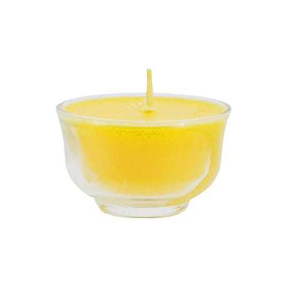 Mandala Crafts Tibetan Buddhist Tealight Vanaspati Ghee Butter Lamp Candle Set(10 Small Clear Cups)