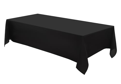 1 Pack Black Rectangle Tablecloths 60x120 Inch for 8ft Tables - color: Black, size: 120" x 60" (Rectangular)