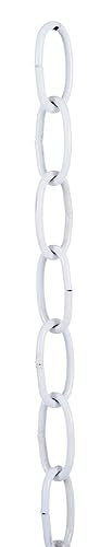 B&P Lamp® Steel Decorative Chain W/White Finish, 3 Ft. Length - color: White Finish