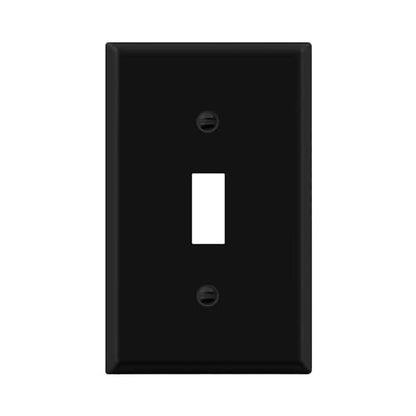 ENERLITES Toggle Light Switch Metal Wall Plate, 1-Gang, Black Matte - color: Black Matte, size: Standard Size