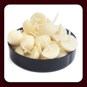 Pure Ghee Diya Wicks | Upto 60 MIn Burning Time | for puja Housewarming Diwali Celebrations Party | Festival Lights Birthday Decorations | Jasmine Mogra Chandan Rose | (Jasmine, 40)