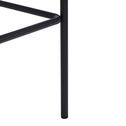 SAFAVIEH Home Collection Bahari Cognac Woven Leather/Black 26-inch Kitchen Island Breakfast Nook Counter Stool (Fully Assembled) - color: Cognac/Black