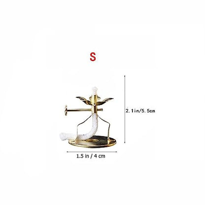 Leadigol Wick Holder Stable Durable Buddha Supplies Alloy Fotang Brass with Wick Oil Lamp Wick Base(S)