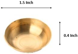 Brass Pooja Accessory Article Thali Set for Indian Pital for Janamasthmi Navratri Pooja Home and Temple Kanha Ji Small Bartan Offering Bhog Prasad Thakur Ji Essential Pooja Item (Bhog Thali Set-4 Pcs) - color: Bhog Thali Set-4 Pcs