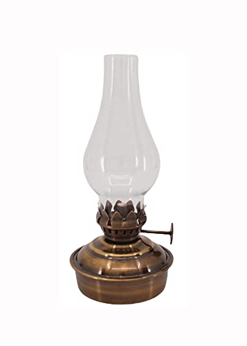 Vermont Lanterns Brass Mini Small Oil Lamp 6.5" (Antique Brass) - color: Antique Brass
