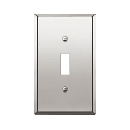 ENERLITES Toggle Switch Metal Wall Plate, 1-Gang, Polished Chrome, Silver - color: Polished Chrome, size: Standard Size