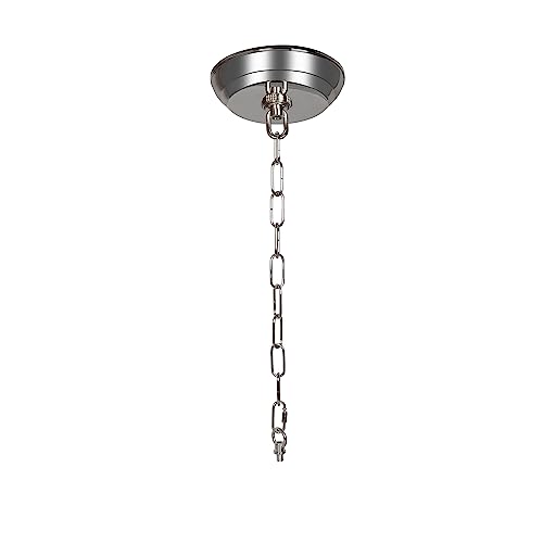 10 Feet Heavy Duty Silver Chain with 5" Light Canopy Kit for Chandelier, Swag Light Kit Light Fixture Mounting Bracket for Hanging Light,L0020 - color: Silver 10 Ft Chain with 5" Canopy