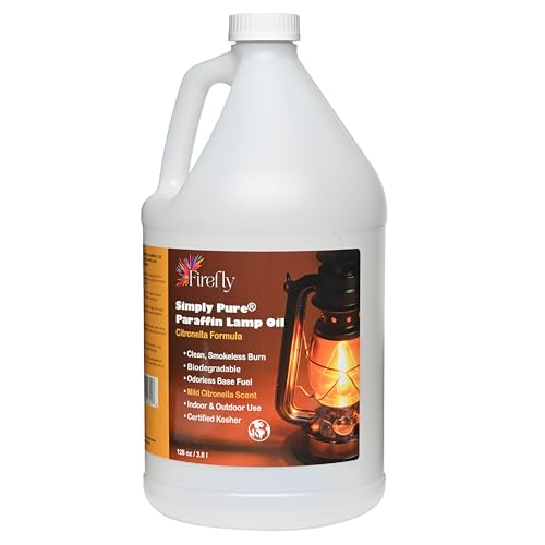 Firefly - Citronella Paraffin Lamp Oil 1 Gallon - Indoor Smokeless Fuel - color: Citronella Oil Formula, size: 1 Gallon