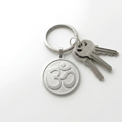1" Stainless Steel Necklace Charms | Third Eye Vision | Peace Symbol | Finding Your Self | Yin & Yang | Moon Cat | Turtle Power | Flower of Life | | OM | Mystical Spiritual Protection, for Men & Women - style: OM Classic Silver