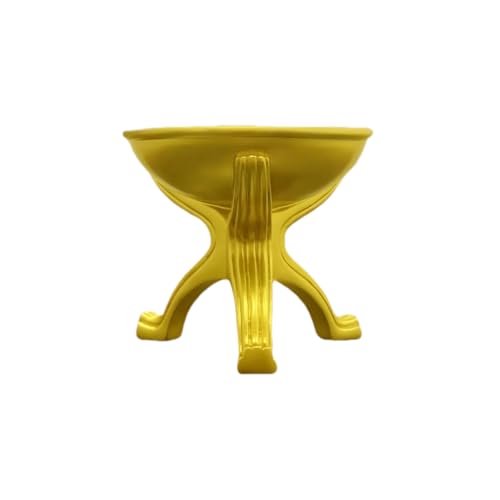 Jewish Copper Basin Statue – Handcrafted Resin Model with Triangle Base, 4.13" Diameter Israeli-Style Tabletop Decor for Fireplace, Bookshelf, or Home Display (3.54" Height) (Bronze Laver) - color: Bronze Laver