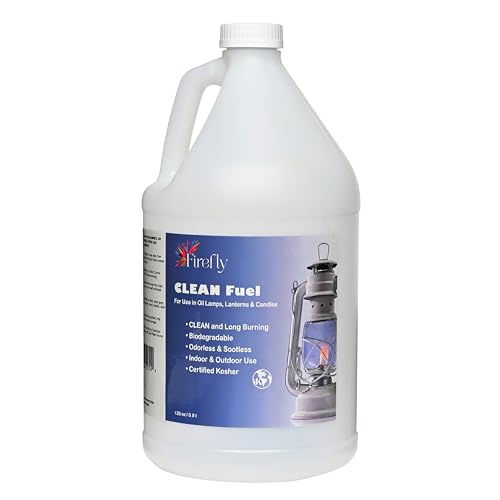 Firefly Fuel Clean - Clean Burning Lamp Oil - Smokeless, 1 Gallon - color: Pure, size: 1 Gallon