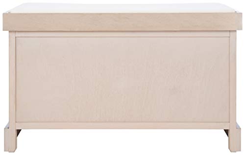 Safavieh Home Collection Landers Sand 2-Drawer/Cushion Storage Bench (Fully Assembled) BCH5702D - color: Sand