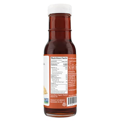 Kevala Organic Toasted Sesame Oil, 8 Ounce (Toasted Sesame oil, Organic, 8oz) (Pack of 2) - size: 8 Fl Oz (Pack of 2)