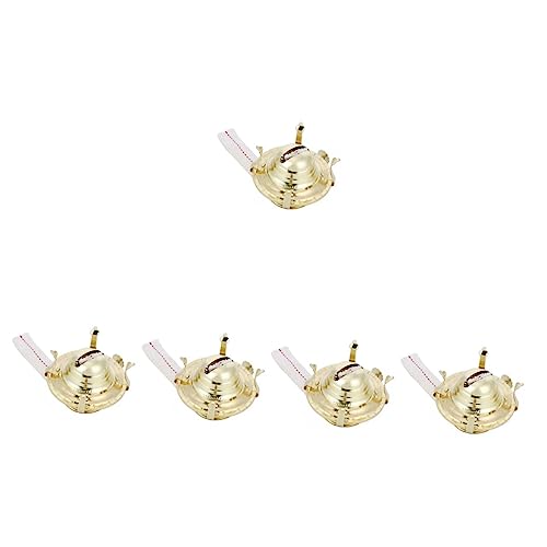 OSALADI Oil Lamp Burner and Kerosene Lamp Wick Replacement Kit 5 Burners and 5 Wicks for Vintage Oil Lamps Parts Accessory Adjustable Cotton Wick 9.25 X 1.85 X 2.36 in