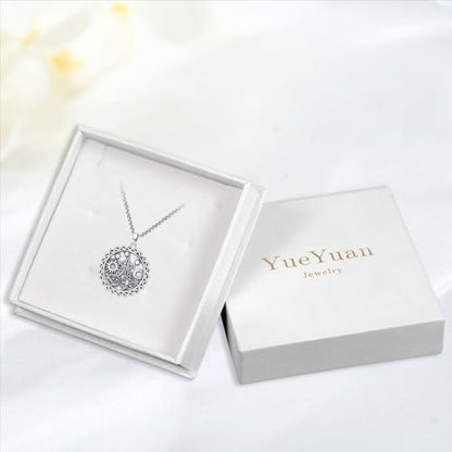 Coexist Necklace 925 Sterling Silver Yin Yang/Star of David Pendant World Religions Harmony Necklace Religion Jewelry Gift for Men - style: Scottish Thistle