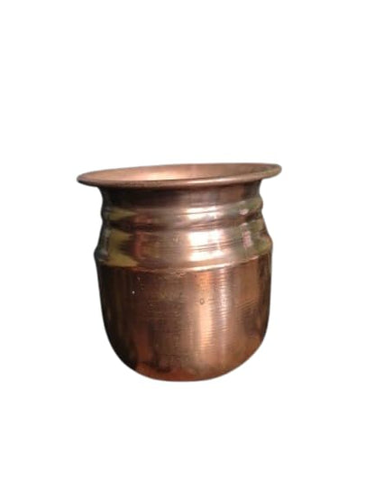 Copper Lota for Puja, Traditional Hindu Kalash Water Pot, Handcrafted Vessel, 200ml