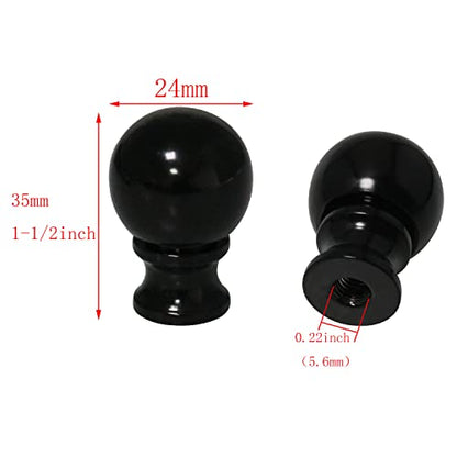 10 Inch Lamp Harp Holder with 1-1/2 Inch Lamp Finial Oil Rubbed Black Steel Ball Knob Lamp Shade Finial for Table and Floor Lamps, Black (Pack of 2) - size: 10 Inch (Pack of 2)