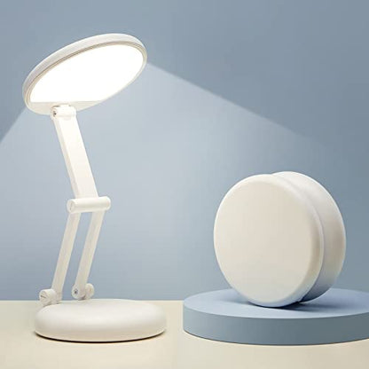 One Fire Rechargeable Table Lamp, 3600mAh Battery Operated Lamp Dorm Lamp - color: White