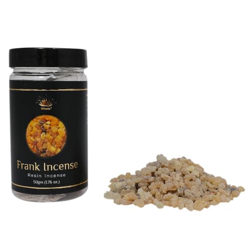 Vrinda® Premium Frankincense Resin – 100% Natural Tree Gum for Incense, Aromatherapy, Spiritual & Healing Use – 50g Pack