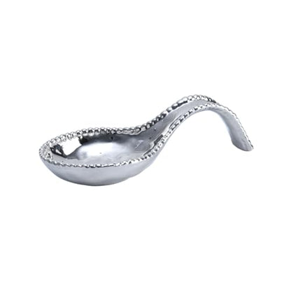 Pampa Bay Golden Salerno Titanium-Plated Porcelain Spoon Rest (Silver) - color: Silver