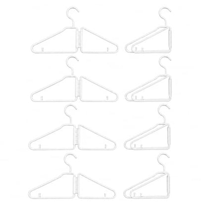 8 Pack Foldable Travel Hangers, White - color: White