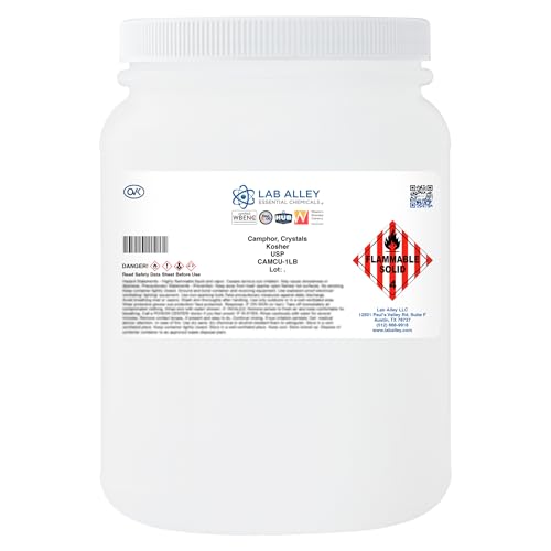 Lab Alley Camphor, Crystals, USP Grade, Kosher Certified - 1lb