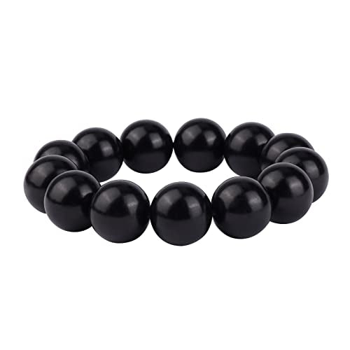 Prayer Bead bracelet Mala Beaded Bracelets for Men Women 12/15MM … - color: 18mm 13 beads ebony