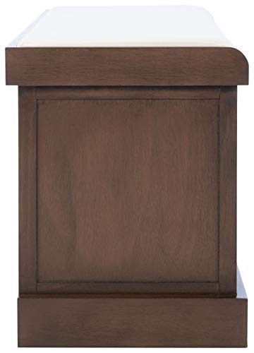 Safavieh Home Collection Landers Brown 2-Drawer/Cushion Storage Bench (Fully Assembled) BCH5702C - color: Brown