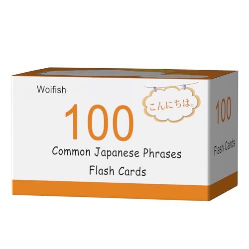 100 Essential Japanese Phrases Flash Cards for Adults - Learn Japanese Phrases for Beginners with Durable & Portable Flashcards