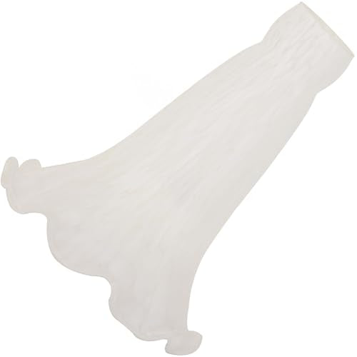 Bieye LS10S Lily Flower Blown Glass Lampshade (White, Opening I.D. 0.87" x O.D. 1") - color: White, size: Small I.D. 0.87" x O.D. 1"