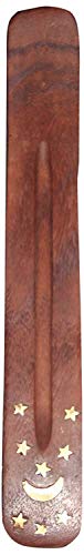 Bless-International Traditional-Handmade-Burner Wooden-Incense-Stick-Holder Ash-Catcher-Stand for-Aromatherapy-Meditation-Yoga (Incense Holder 10 inch(2 pcs)) - color: Wooden Strip 10 Inch, size: Two Holders