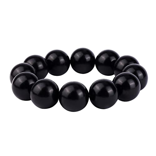 Prayer Bead bracelet Mala Beaded Bracelets for Men Women 12/15MM … - color: 20mm 12 beads ebony