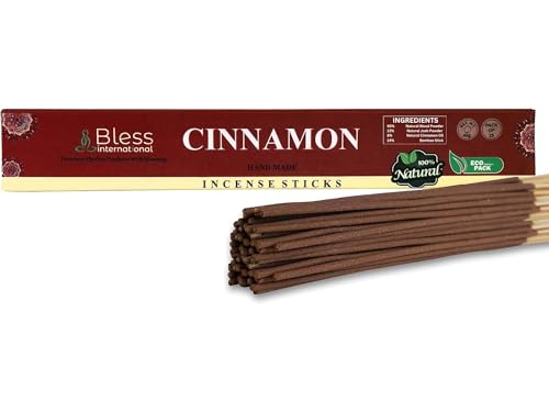 Bless-Organic-Cinnamon 100%-Natural-Handmade-Incense-Sticks - color: Cinnamon, size: 25 Sticks (1.4 OZ/40 GM)