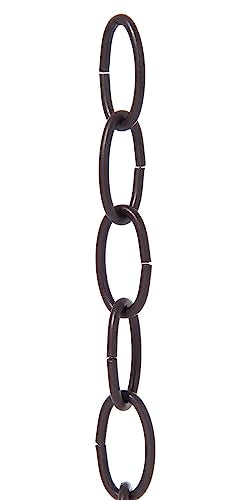 B&P Lamp® Antique Bronze Finish 8 Gauge Oval Chain - color: Antique Bronze Finish