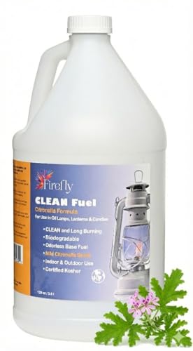 Firefly - Citronella Lamp Oil - Smokeless Torch Fuel, 1 Gallon - color: Citronella Formula, size: 1 Gallon