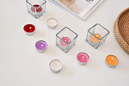 COCODOR Scented Tealight Candles/Tea Rose / 25 Pack / 4-5 Hour Extended Burn Time/Made in Italy, Cotton Wick, Scented Home Deco, Fragrance, Mother's Day - color: Tea Rose, size: Tealight 25P