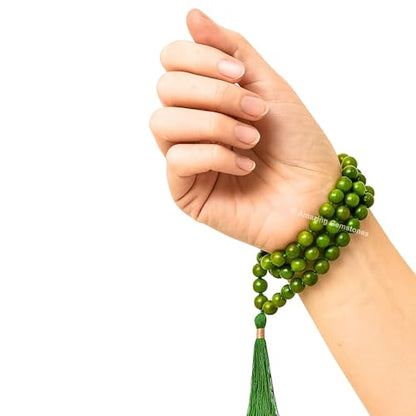 Amazing Gemstone Green Jade Mala - Knotted - color: Green Jade, style: Knotted