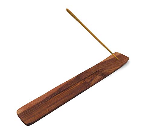 Bless-International Traditional-Handmade-Burner Wooden-Incense-Stick-Holder Ash-Catcher-Stand for-Aromatherapy-Meditation-Yoga (Incense Holder 10 inch(1 pcs)) - color: Wooden Strip 10 Inch, size: One Holder