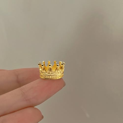 4Pcs Mini Alloy Crown 1/12 Scale Metal Doll Crown Tiny Miniature Crown for Handicrafts, Miniatures, Doll Headwear Accessories
