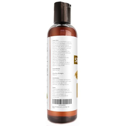 velona Sesame Seed Oil - 4 fl oz, Expeller Pressed, Refined - size: 4 Fl Oz (Pack of 1)