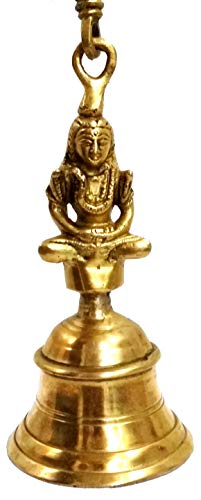 Purpledip Brass Hanging Bell Lord Shiva Bholenath Mahadev: Melodious Meditative Sound (11756)