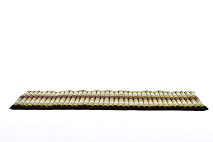 Leewadee Thai Roll Mat 75 x 28 inches Kapok Firm - color: Sf20 - Brown, Green, size: M: 75x28"
