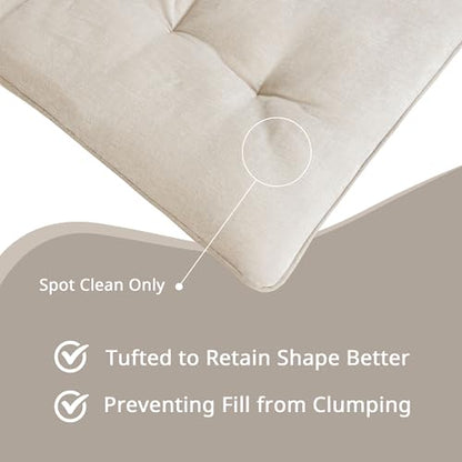 Intelligent Design Foldable Lightweight Lounge Floor Pillow 27" x 74" Ivory - color: Ivory