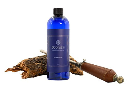 Sophia's Fireside Fragrance Lamp Oil Refills, Effusion Lamp Fragrance Oil for Redolere Lamps, Scented Lamp Oil for Fragrance Lamps, 16 Fluid Ounces of Catalytic Scented Oil Made in USA - color: Fireside