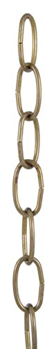 B&P Lamp® Antique Brass Finish 8 Gauge Oval Chain - color: Antique Brass Finish