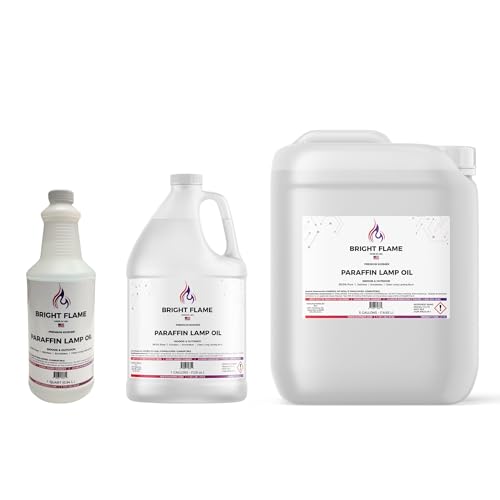 Bright Flame High Purity Paraffin Lamp Oil - Smokeless, Clean Burning, Kosher, 99.5% Pure Bulk Size 1 Gallon - size: 1 Gallon