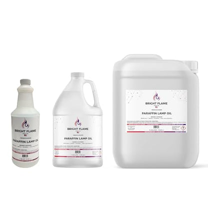 Bright Flame High Purity Paraffin Lamp Oil - Smokeless, Clean Burning, Kosher, 99.5% Pure Bulk Size 1 Gallon - size: 1 Gallon