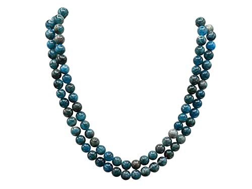 Amazing Gemstone Apatite Mala Beads - 108 Prayer Beads for Meditation and Mindfulness Practice, Handcrafted Mala Beads with Natural Gemstones for Spiritual Healing and Relaxation(Plain) - color: Apatite, style: Plain