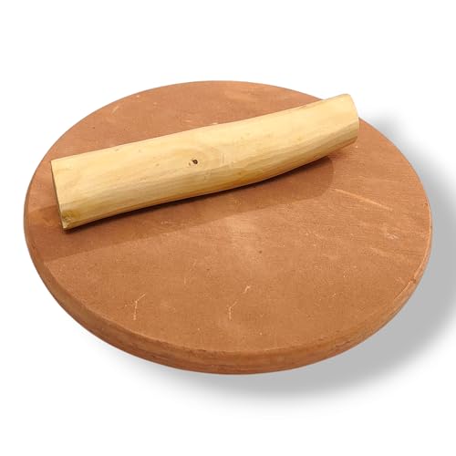 Sandalwood Rubbing Stone, Pata(Chandan GHISNE WAALA CHAKLA) with Natural Sandalwood Stick (Chandan Pata with Chandan Stick) 6x6 inches