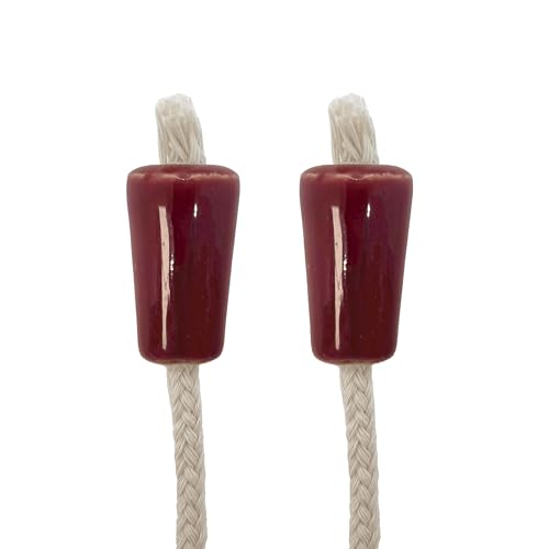 Oenophilia Oeno Afterglow Bottle Wicks, Glass Bottle Wick Holder, Use with Lamp Oil, Set of 2 (Burgundy) - color: Burgundy - Set of 2